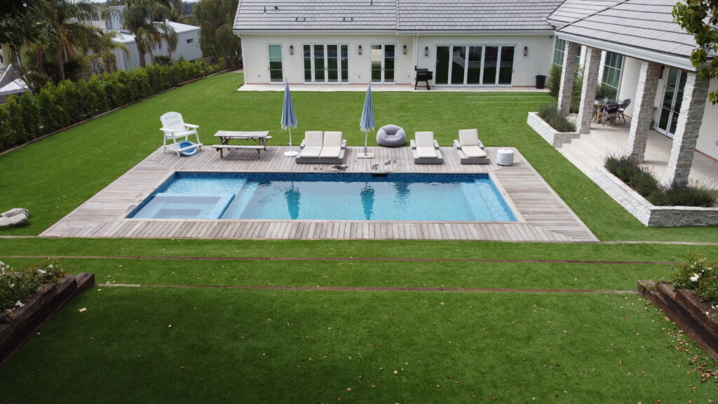 Paver patio and putting green project in Moorpark by Evergreen Landscaping