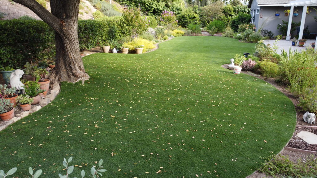 Paver patio and putting green project in Agoura Hills by Evergreen Landscaping