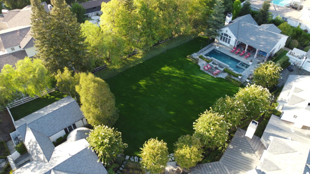 Retaining walls and artificial grass project in Agoura Hills by Evergreen Landscaping