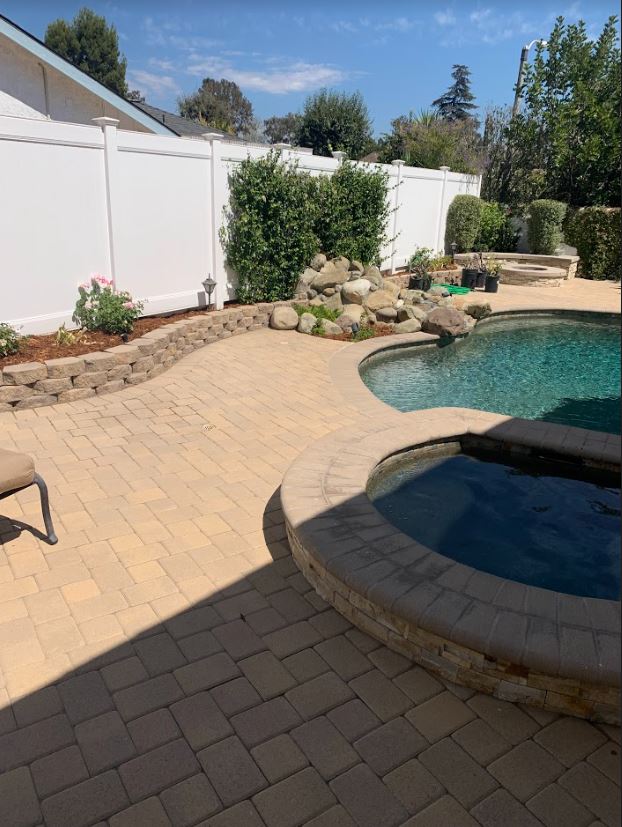 Retaining walls and artificial grass project in Agoura Hills by Evergreen Landscaping