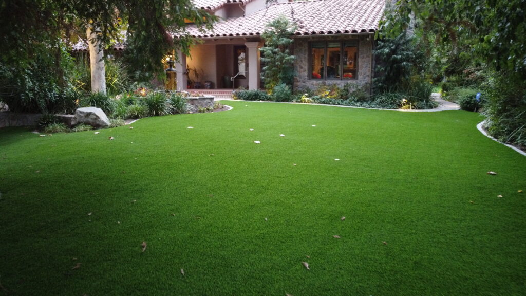 Paver patio and putting green project in Moorpark by Evergreen Landscaping