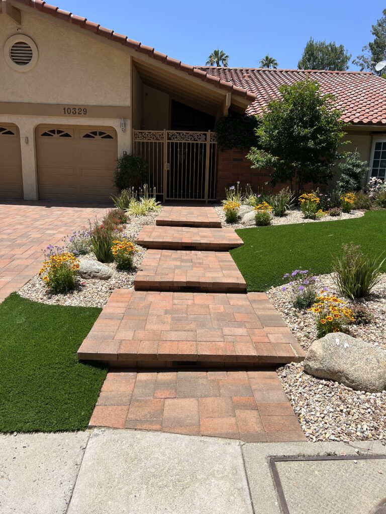 Finished backyard landscaping project in Thousand Oaks, CA