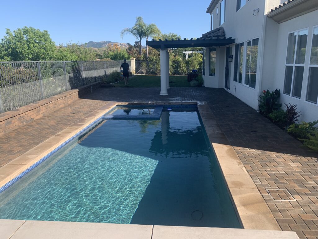 Pavers and artificial turf landscaping project in Calabasas by Evergreen Landscaping