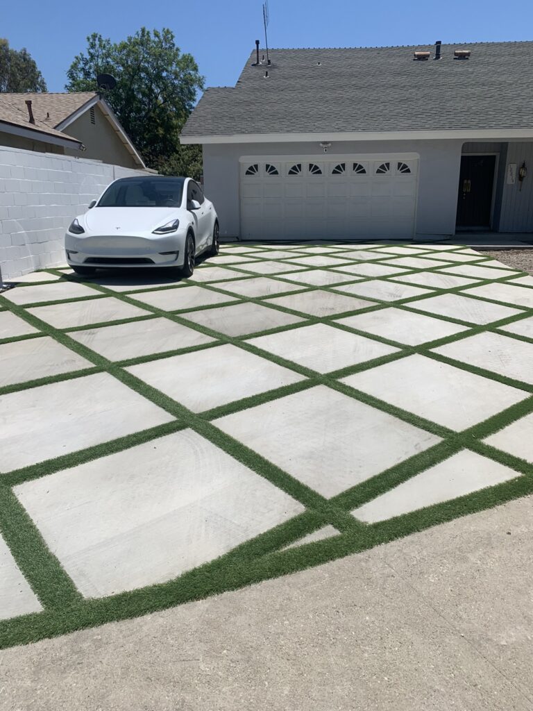 Retaining walls and artificial grass project in Agoura Hills by Evergreen Landscaping