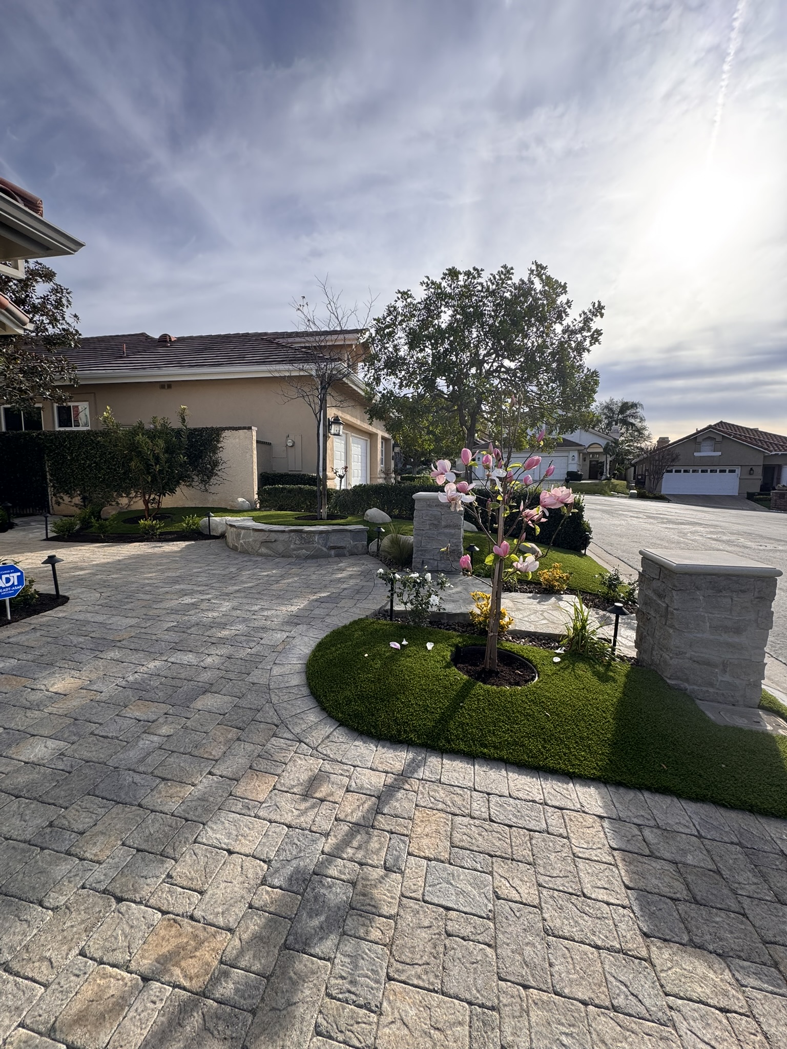 Paver driveway project in Thousand Oaks by Evergreen Landscaping