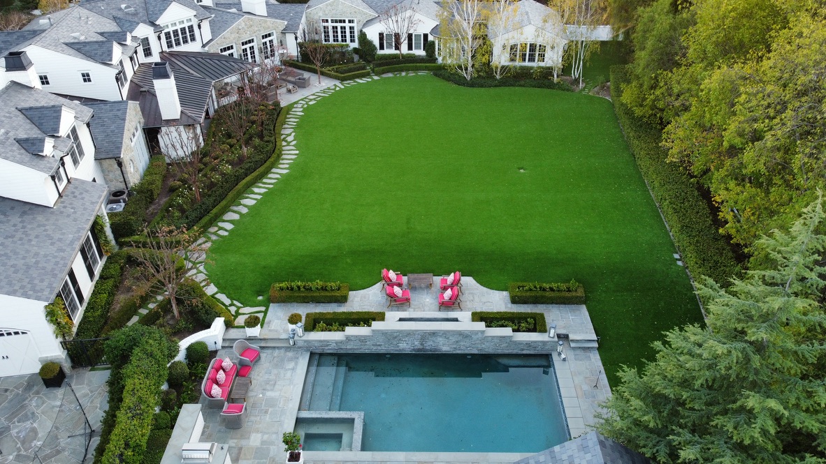 Artificial turf and paver landscaping project in Newbury Park by Evergreen Landscaping