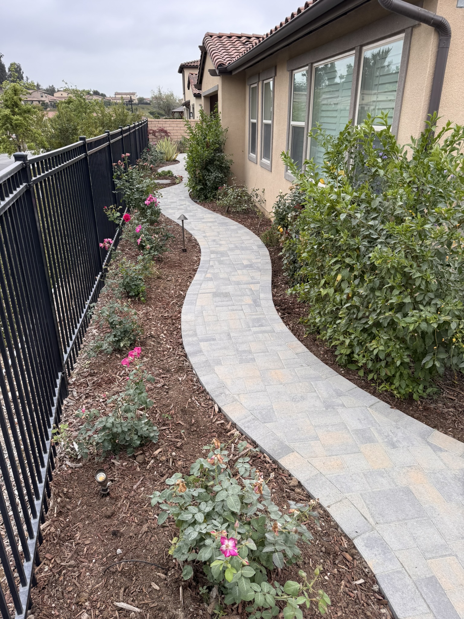 Paver patio and hardscape project in Los Angeles County by Evergreen Landscaping