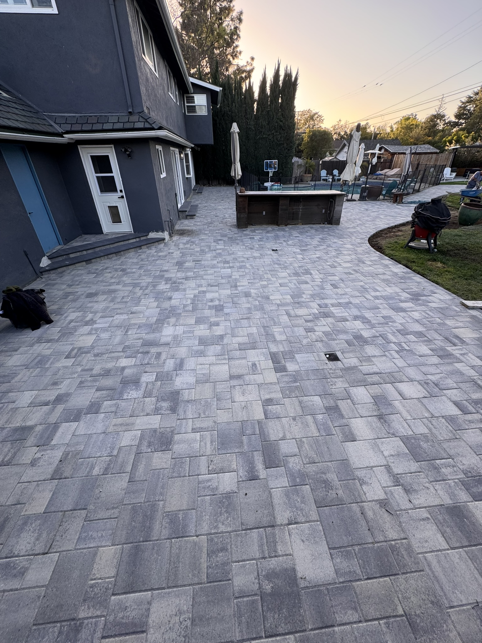 Paver patio and hardscape project in Calabasas by Evergreen Landscaping