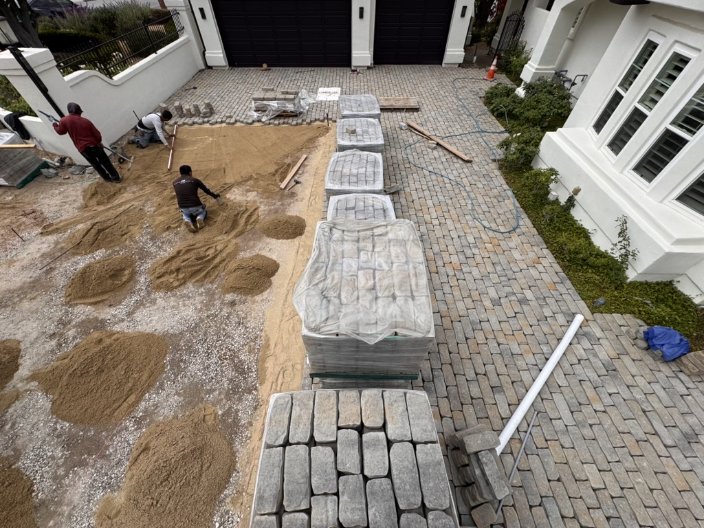 Laying the pavers